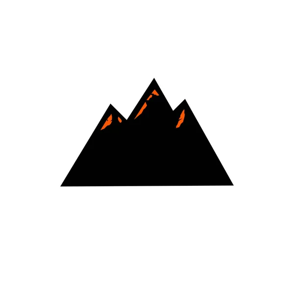 Design Mountains Schwarzes Vintage Symbol Eps — Stockvektor