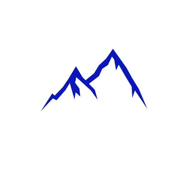 Montagne Design Bleu Sur Blanc — Image vectorielle