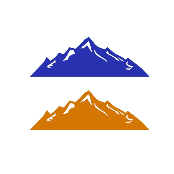 Σχεδιασμός Πολύχρωμο Hills Λευκό Blue Gold Hills Σύμβολα — Διανυσματικό Αρχείο