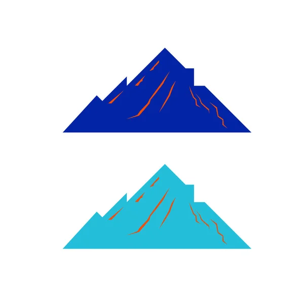 Design Mountains Colors Light Blue Dark Blue — Stock vektor