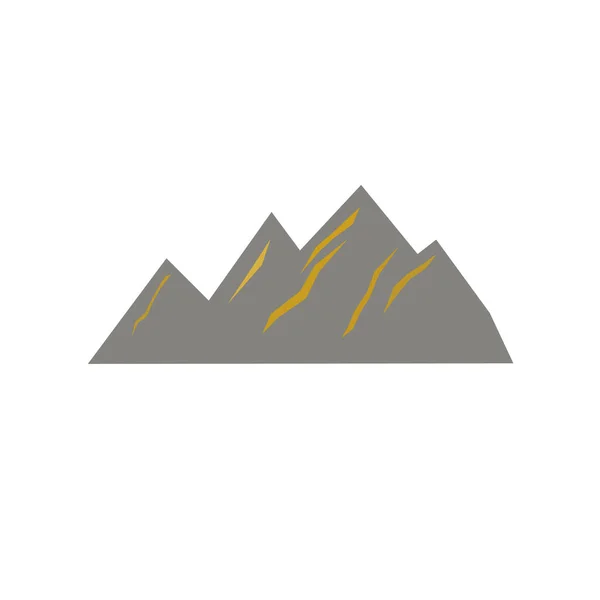 Diseño Montaña Plata Sobre Blanco — Archivo Imágenes Vectoriales