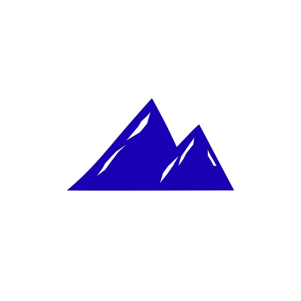 Design Mountain Biru Atas Putih - Stok Vektor