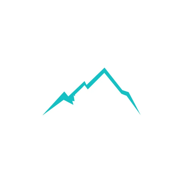 Montagna Disegno Luce Blu Bianco — Vettoriale Stock