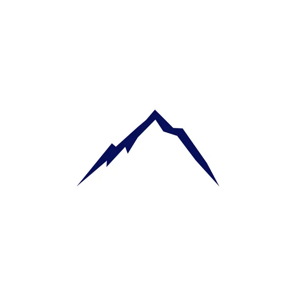 Diseño Montaña Azul Sobre Blanco — Vector de stock