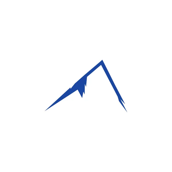 Design Mountain Panneau Bleu Sur Blanc — Image vectorielle