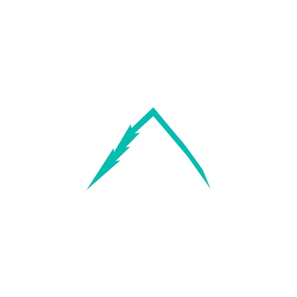 Design Mountain Blau Auf Weiß — Stockvektor