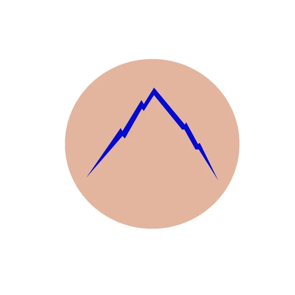 Diseño Montaña Azul Beige — Archivo Imágenes Vectoriales