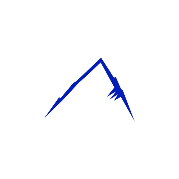 Design Simbolo Montagna Blu Bianco — Vettoriale Stock