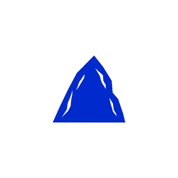 Design Mountain Blau Auf Weiß — Stockvektor