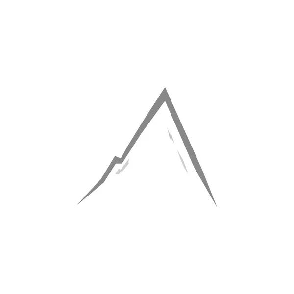 Ontwerp Mountain Zilver Wit — Stockvector