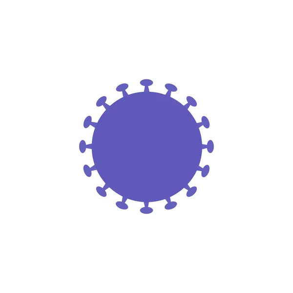 Diseño Púrpura Corona Virus Blanco — Vector de stock