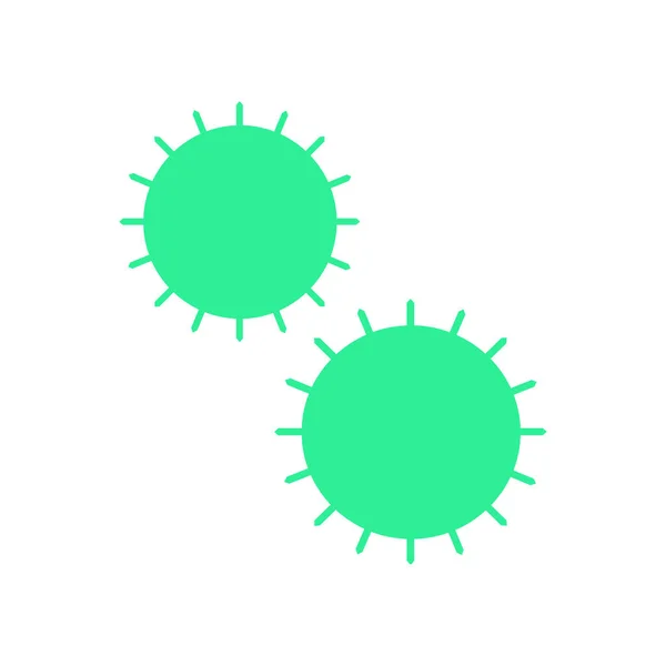 Virus Corona Verte Blanc — Image vectorielle