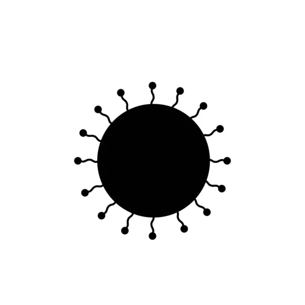 Virus Diseño Negro Sobre Blanco — Vector de stock