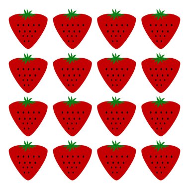 STRAWERRIES DESIGN PATTERN, BACKground, Beyazlar Üzerine TEKZİK