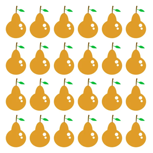 Creative Abstract Little Yellow Pears Background — Stock Vector