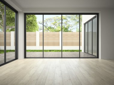 Boş oda 3d render iç