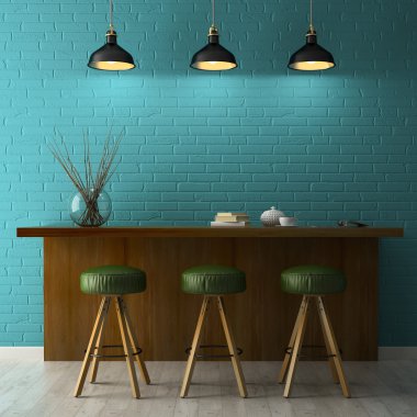 Kara tahta mockup 3d render ile iç