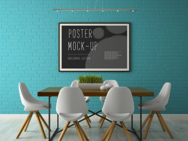 İç 3d render kadar sahte posteri ile