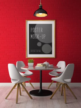 İç 3d render kadar sahte posteri ile