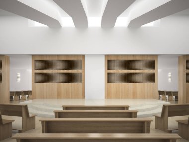 İç modern konser salonu 3d render
