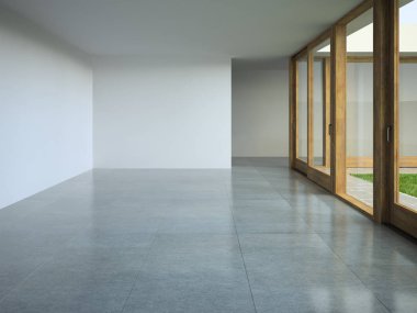 İç boş oda 3d render