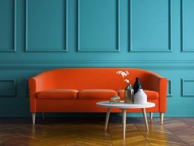 İç modern tasarım Oda 3d çizim