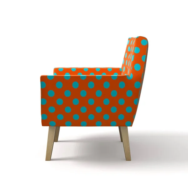 Sillón aislado sobre fondo blanco 3D renderizado — Foto de Stock