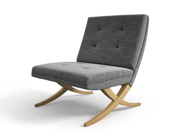 Sessel isoliert auf weißem Hintergrund 3D-Rendering — Stockfoto