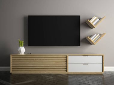 İç modern tasarım Oda 3d çizim