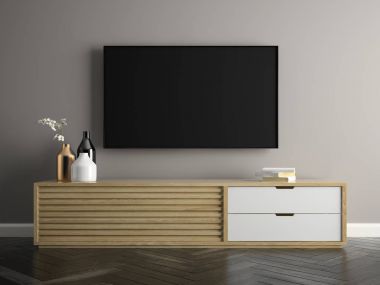 İç modern tasarım Oda 3d çizim