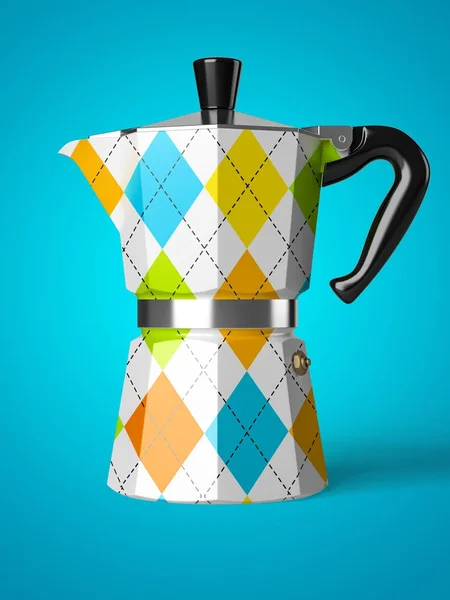 Vintage coffee pot isolated on a background 3D rendering — Stock Photo, Image