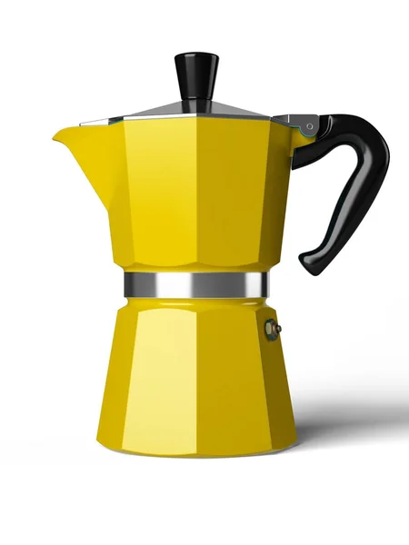 Vintage coffee pot isolated on a white background 3D rendering — Stock Photo, Image