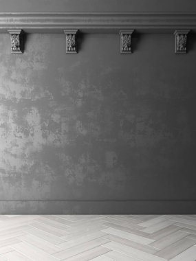 İç modern tasarım Oda 3d çizim