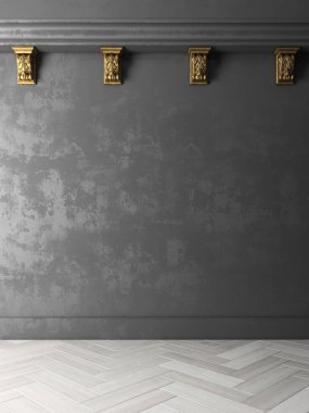 İç modern tasarım Oda 3d çizim