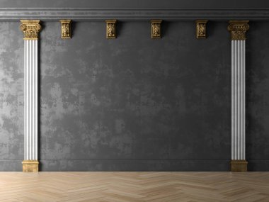 İç modern tasarım Oda 3d çizim