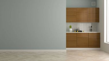 İç modern tasarım Oda 3d çizim