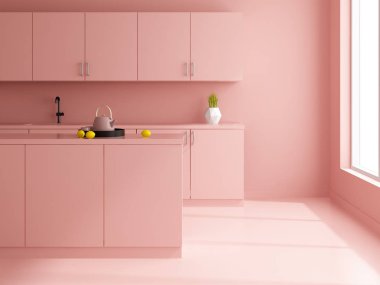 İç modern tasarım Oda 3d çizim