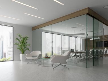 İç Resepsiyon ve Oda 3d çizim Toplantı
