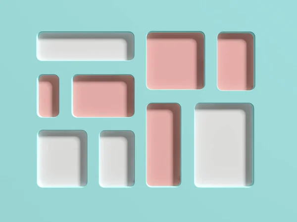 Pastels punchy fond abstrait Illustration 3D — Photo