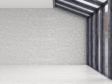 İç boş oda 3d render