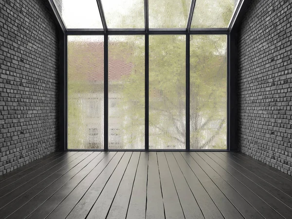 Interior sala vacía 3D renderizado — Foto de Stock