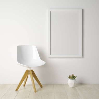 Modern oturma odası 3D görüntüleme.