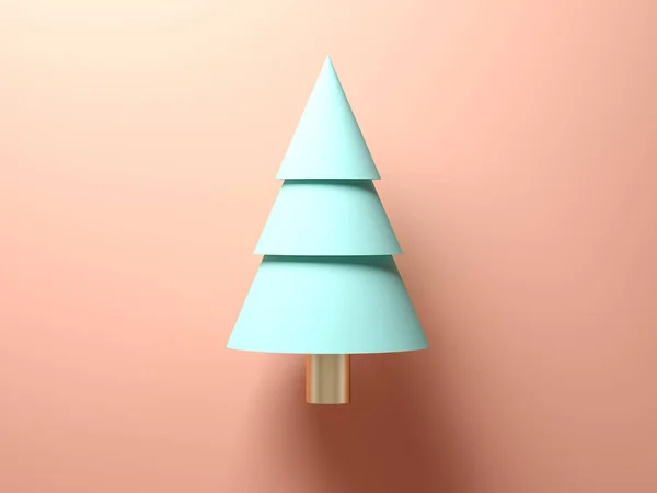 Abstract christmas tree on pink background — Stock Photo, Image