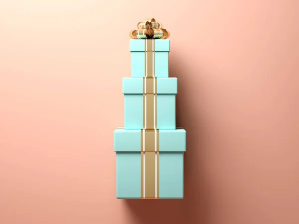 Cajas de regalo abstractas sobre fondo rosa —  Fotos de Stock