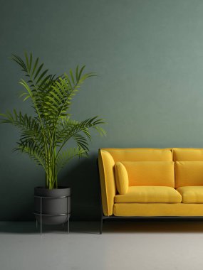 kavramsal içsel oda 3D illüstrasyon