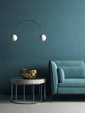 kavramsal içsel oda 3D illüstrasyon