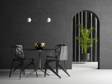 kavramsal içsel oda 3D illüstrasyon