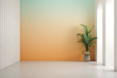 kavramsal içsel oda 3D illüstrasyon