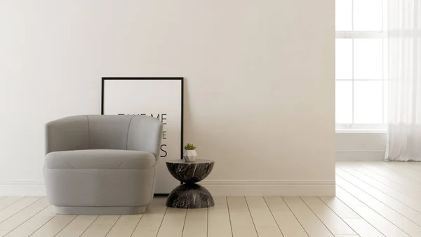 Interior Modern Living Room Rendering — Stock Photo, Image