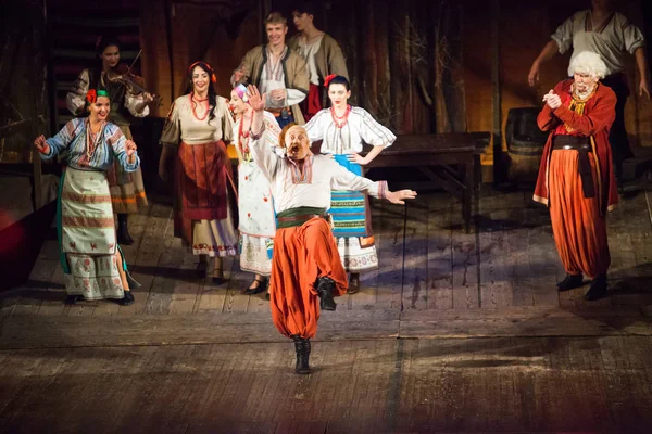 Musical "Viy" na scenie z Odessa Academic Russian Dr — Zdjęcie stockowe